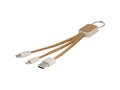 Bates wheat straw and cork 3-in-1 charging cable