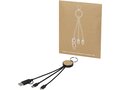 Tecta 6-in-1 recycled plastic/bamboo charging cable with keyring 4