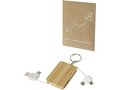 Reel 6-in-1 retractable bamboo key ring charging cable 4