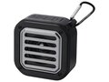 Solo 3W IPX5 RCS recycled plastic solar Bluetooth® speaker with carabiner