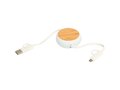 Chechia 5-in-1 recycled plastic 100 cm retractable data sync and 45W fast charge cable 6
