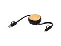 Chechia 5-in-1 recycled plastic 100 cm retractable data sync and 45W fast charge cable 14