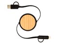 Chechia 5-in-1 recycled plastic 100 cm retractable data sync and 45W fast charge cable 12