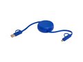 Alasia 5-in-1 100 cm recycled plastic and aluminium retractable data sync and 45W fast charge cable 12