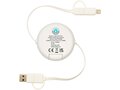 Alasia 5-in-1 100 cm recycled plastic and aluminium retractable data sync and 45W fast charge cable 18