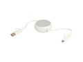 Alasia 5-in-1 100 cm recycled plastic and aluminium retractable data sync and 45W fast charge cable 19