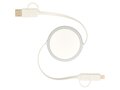Alasia 5-in-1 100 cm recycled plastic and aluminium retractable data sync and 45W fast charge cable 17