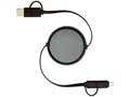 Alasia 5-in-1 100 cm recycled plastic and aluminium retractable data sync and 45W fast charge cable 24