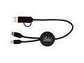 Chechia 5-in-1 recycled plastic 30 cm data sync and 27W fast charge cable with bamboo details 11
