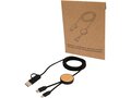 Chechia 5-in-1 recycled plastic 150 cm data sync and 27W fast charge cable with bamboo details 7