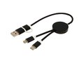 Alasia 5-in-1 recycled aluminium and plastic 30 cm data sync and 27W fast charge cable 27