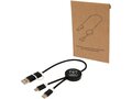 Alasia 5-in-1 recycled aluminium and plastic 30 cm data sync and 27W fast charge cable 24