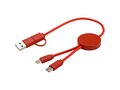 Citala 5-in-1 recycled plastic 30 cm data sync and 27W fast charge cable 19
