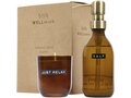 Wellmark Discovery 200 ml hand soap dispenser and 150 g scented candle set - bamboo fragrance