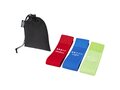 Olivia 3-piece set of yoga bands in recycled PET pouch