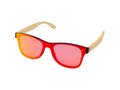 Tan sunglasses with bamboo temples