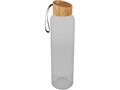 SCX.design D21 550 ml borosilicate glass bottle with recycled silicone sleeve and bamboo lid