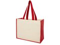 Varai 340 g/m² canvas and jute shopping tote bag 8