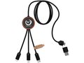SCX.design C37 3-in-1 rPET light-up logo charging cable with round wooden casing 3