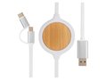 3-in-1 cable with 5W bamboo wireless charger