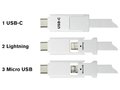 3 in 1 combi adaptor (USB-C, iPhone, Android) 1