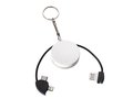 3-in-1 Charging cable with key ring and bottle opener