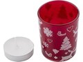 Glass candle holder with Christmas decorations 2