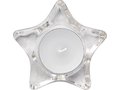 Star-shaped glass candle holder - including candle 1
