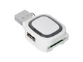 2-port USB hub and card reader