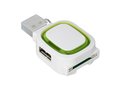 2-port USB hub and card reader 2