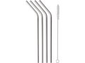 Four stainless steel straws 1