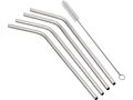 Four stainless steel straws 2