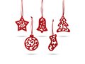 Set of 5 felt Christmas ornaments