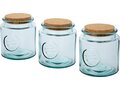 Aire 800 ml 3-piece recycled glass jar set