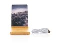 Bamboo 5W wireless charger with photo frame 3