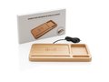 Bamboo desk organiser 5W wireless charger 4