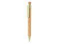 Bamboo pen with wheatstraw clip