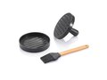 BBQ set with hamburger press and brush