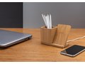 Calgary bamboo 5W wireless charger with pen holder 8