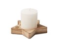Candle on star wooden base 3
