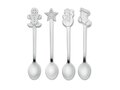 Set of 4 Christmas tea spoon