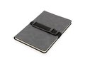 Deluxe hardcover PU notebook A5 with phone and pen holder 1
