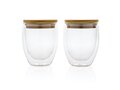 Double wall borosilicate glass with bamboo lid 250ml 2pc set 1