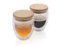 Double wall borosilicate glass with bamboo lid 250ml 2pc set 4