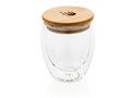 Double wall borosilicate glass with bamboo lid 250ml 5