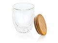 Double wall borosilicate glass with bamboo lid 250ml 3