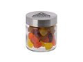 Glass jar stainless steel lid 0,35l with winegums