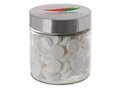 Glass jar stainless steel lid 0,9l with Wilhelmina mints