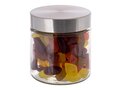 Glass jar stainless steel lid 0,9l with winegums 1