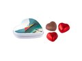 Heart shaped tin with 3 chocolate hearts